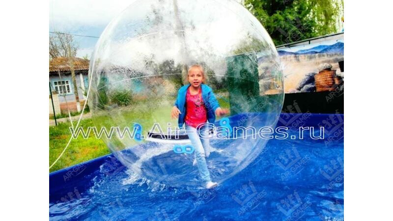 Аквазорб - Аттракцион Водный шар ПВХ 2м прозрачный, фото 5