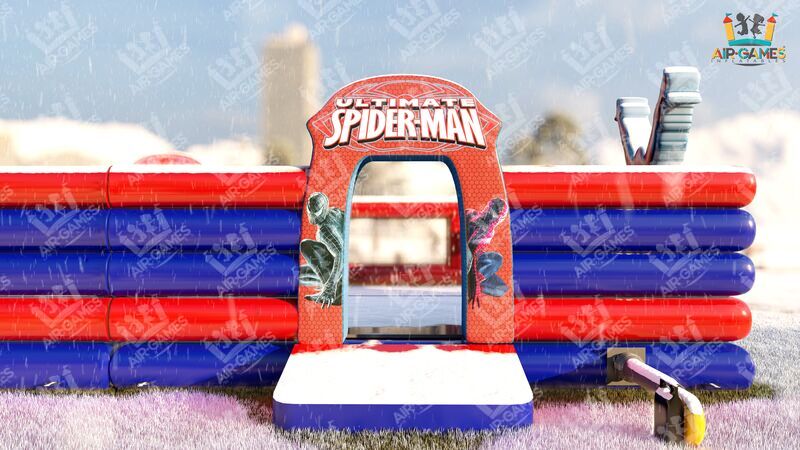 Надувной батут - Зимняя горка Человек Паук Spider Man. Горка 6м [CLONE], image 9