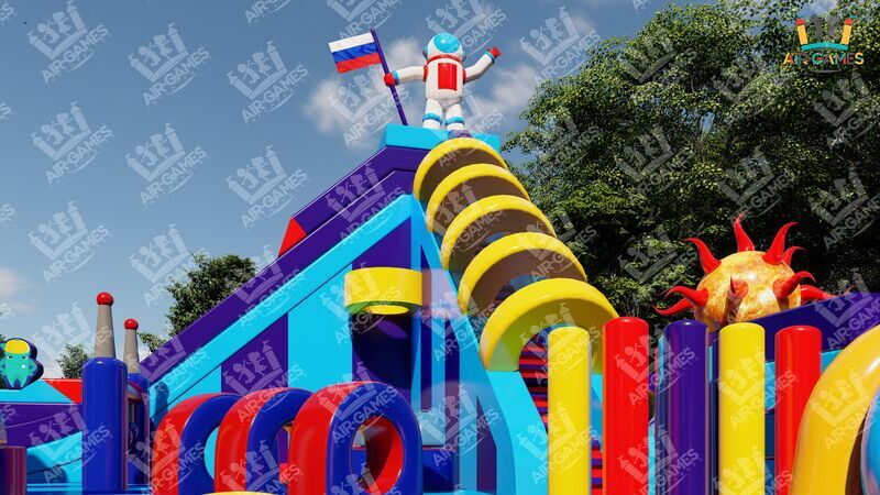 Надувной МЕГАПАРК Галактика 20х16 метров, фото 4