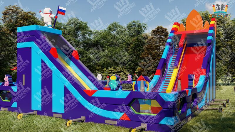 Надувной МЕГАПАРК Галактика 20х16 метров, фото 10