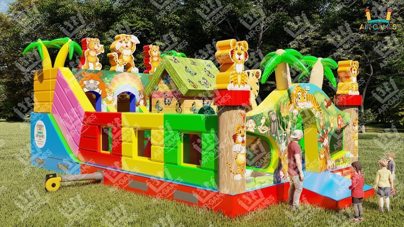 Надувной батут горка 10х8 "Тигриная Страна" Air-Games, фото 2