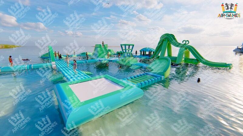 Аквапарк надувной 25х35 "Чунга-Чанга" Air-Games, фото 5