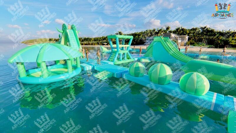 Аквапарк надувной 25х35 "Чунга-Чанга" Air-Games, фото 9