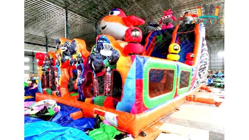 Надувной батут горка 13х8 "Самолетики" Air-Games, фото 12