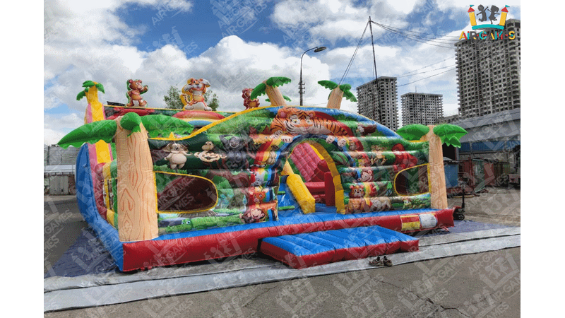 Надувной батут горка 10х8 "Тигриная Страна" Air-Games, фото 11
