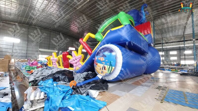 Надувной батутный комплекс "ОСЬМИНОГ" 16 на 11  Air-Games (можно из 2 частей), фото 40
