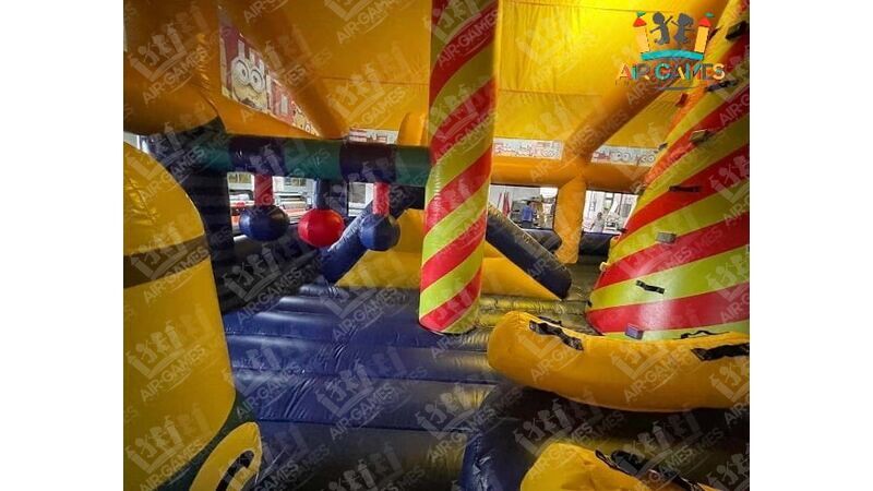 Надувной батут площадка 8,4х7,4 "Смайлы" с крышей Air-Games, фото 19